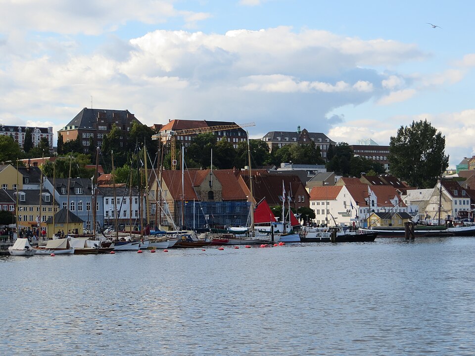 Flensburg: Die Gebäude auf dem Marienberg auf dem die Duburg einst stand