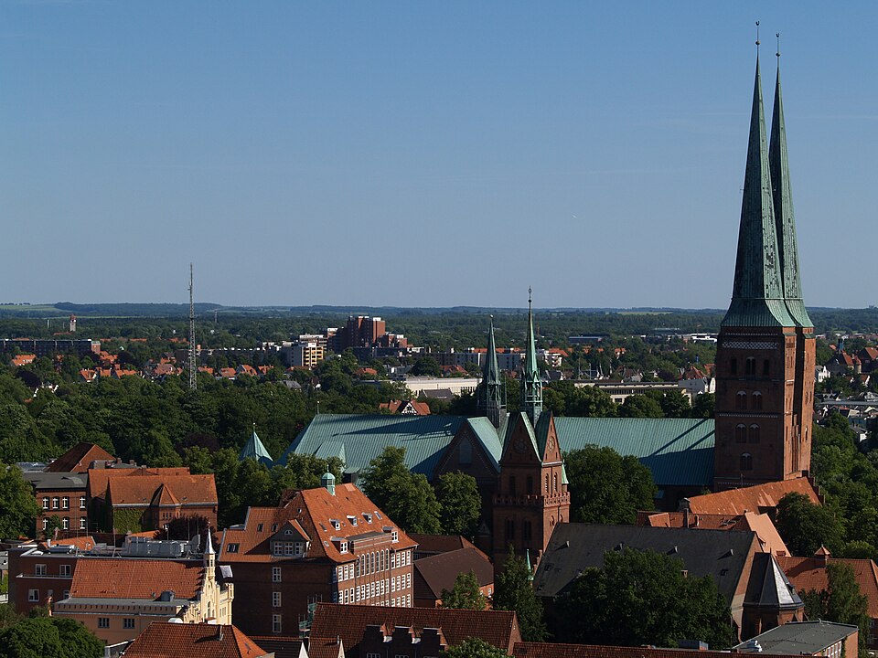 Lübeck: Germany Luebeck overview south