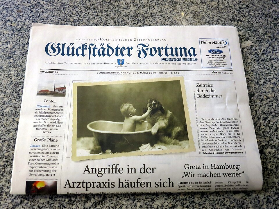Glückstadt: Glueckstaedter Fortuna Tageszeitung Ausgabe