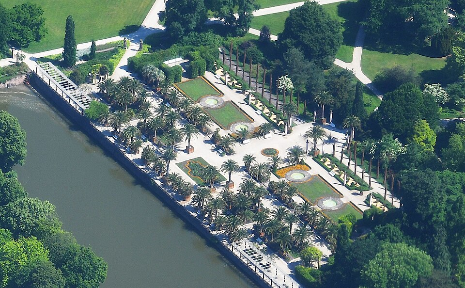 Aerial image of the palm garden in Bad Pyrmont