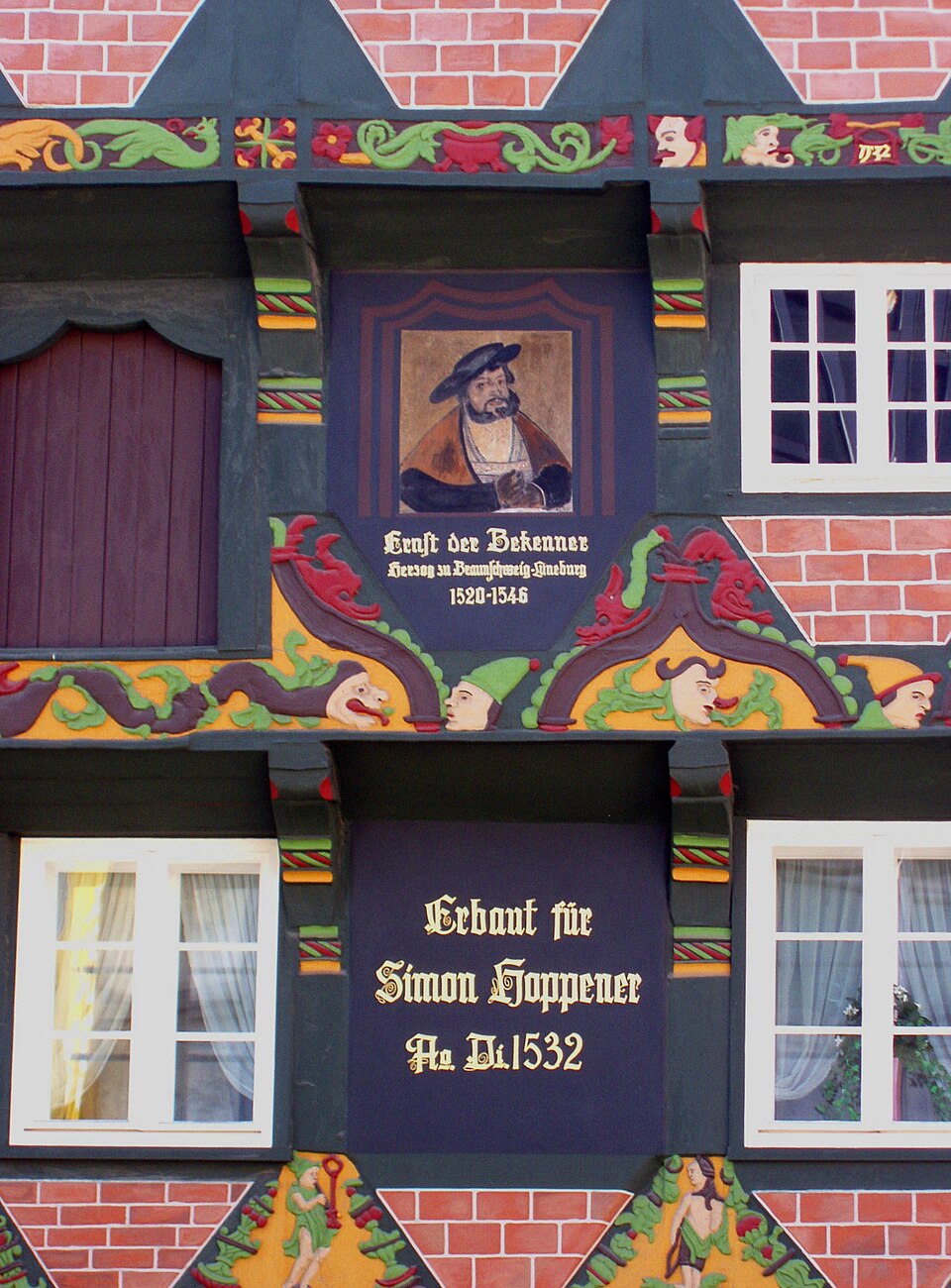 Celle: Hoppener Haus Inschrift