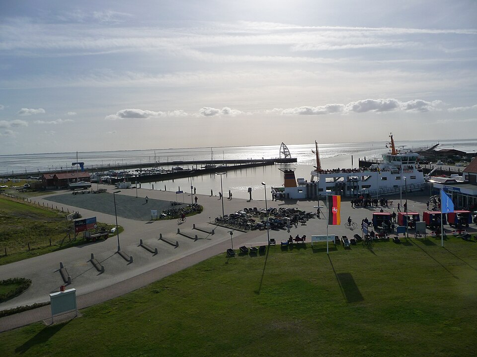 Blick auf Hafen Juist