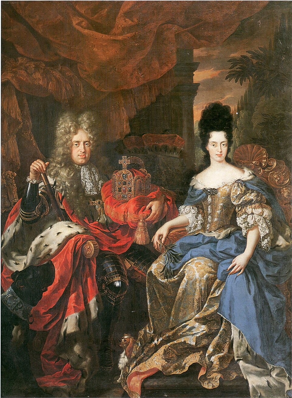 Düsseldorf: Jan Frans van Douven, Doppelbildnis Johann Wilhelm von der Pfalz und Anna Maria Luisa de' Medici