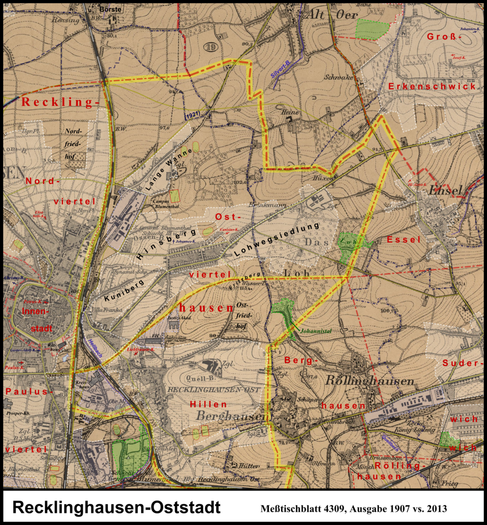 Messtischblatt 25 Recklinghausen-Oststadt