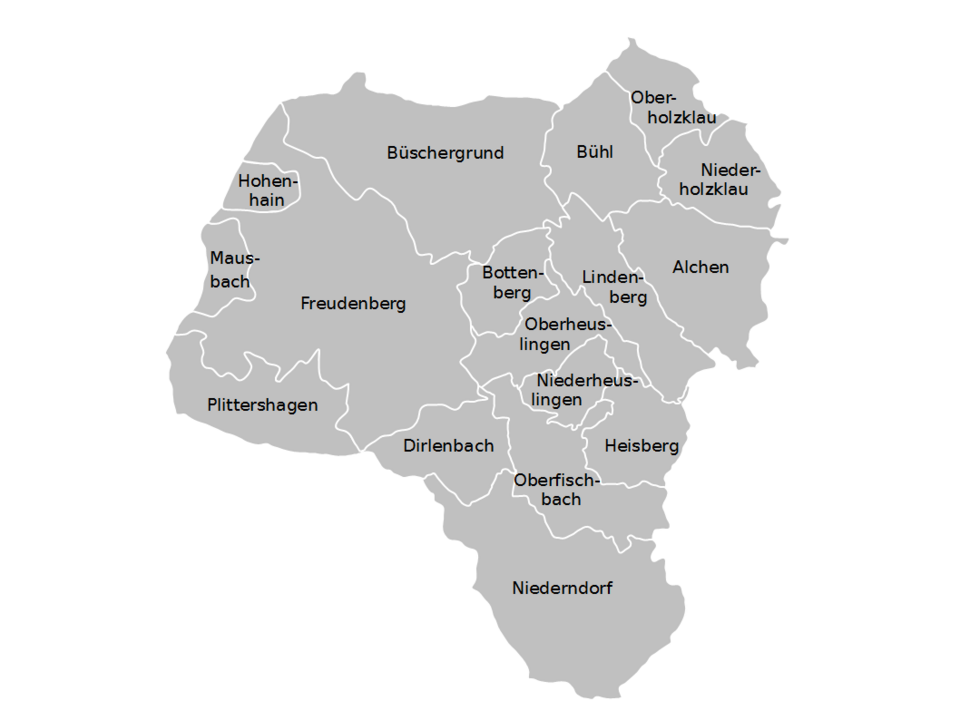 Freudenberg (Siegerland): Freudenberg Stadtgliederung