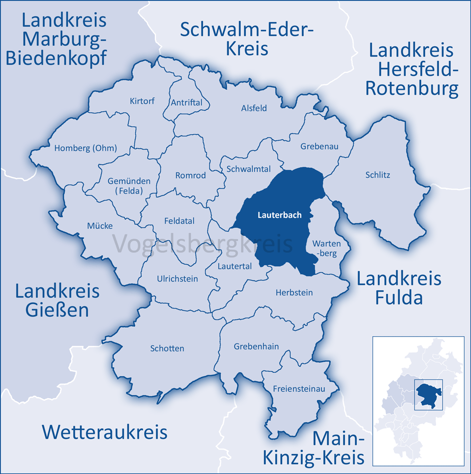 Lauterbach (Hessen): Mittelhessen Vogelsberg Lau