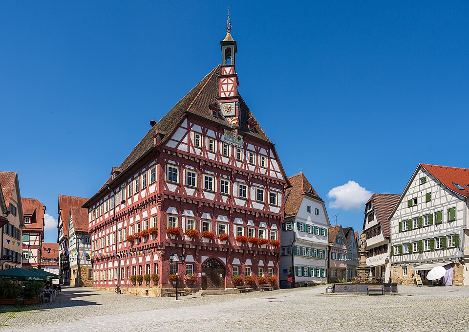 Markgröningen - Altstadt - Marktplatz - Ansicht von Osten