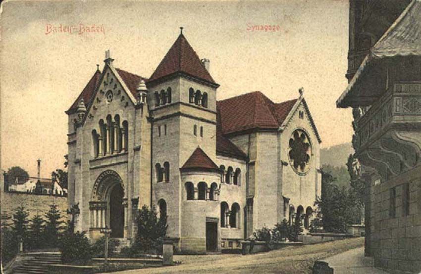 Baden-Baden: BadenBaden-Synagogue- postcard