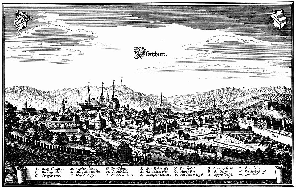 Pforzheim-1643-Merian