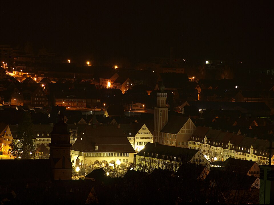 Freudenstadt: Freudenstädter Marktplatz bei Nacht