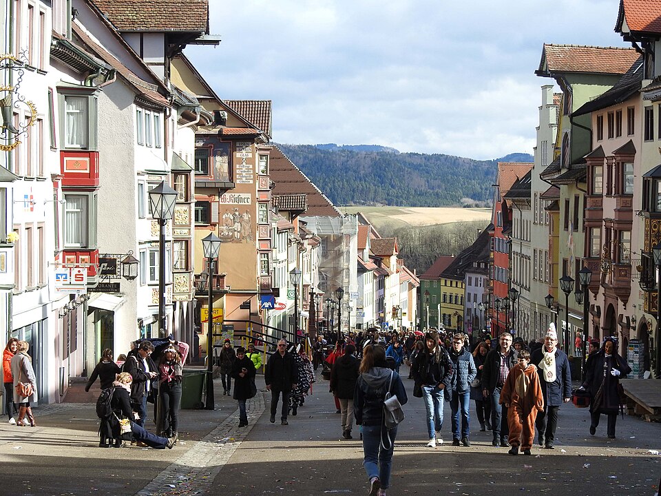 Rottweil - Hauptstr v W, Narrentreiben