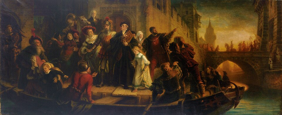 August Friedrich Pecht Übergabe der Stadt Konstanz an das Haus Österreich