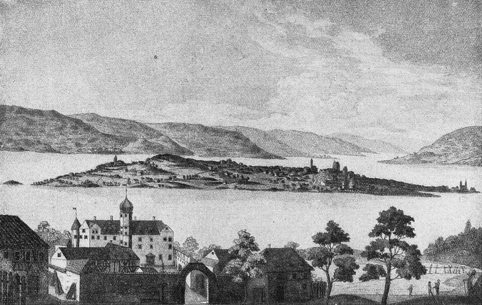 Reichenau vom Schloß Hegne