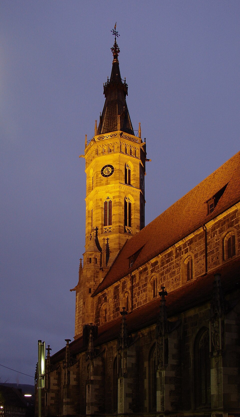 Bad Urach: UrachStiftskircheAbendbild