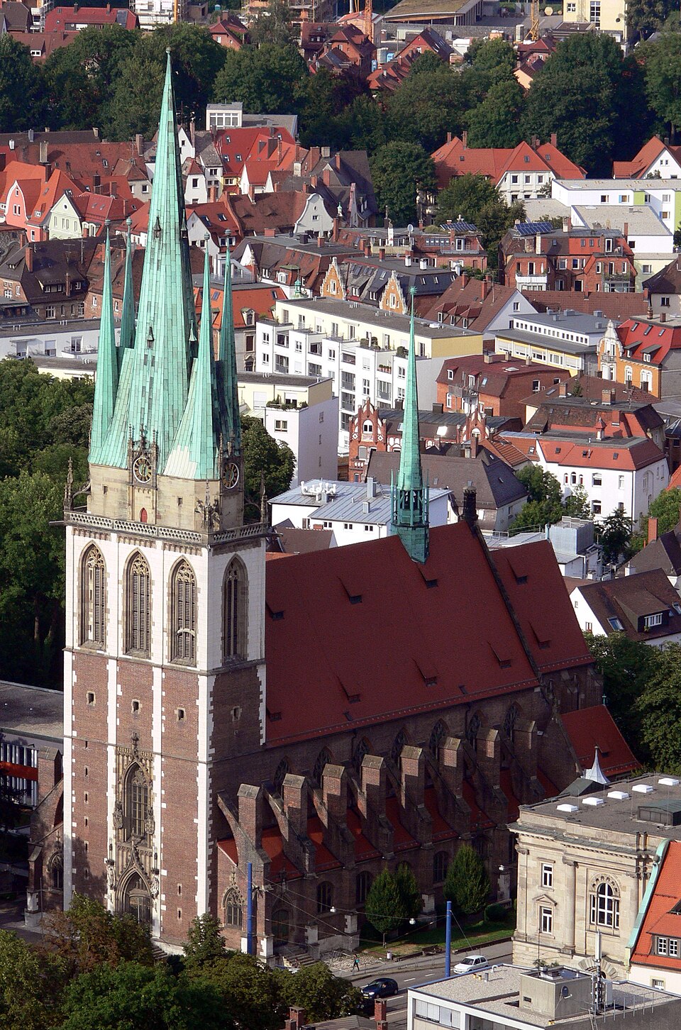 Ulm: Pfarrkirche St Georg von oben