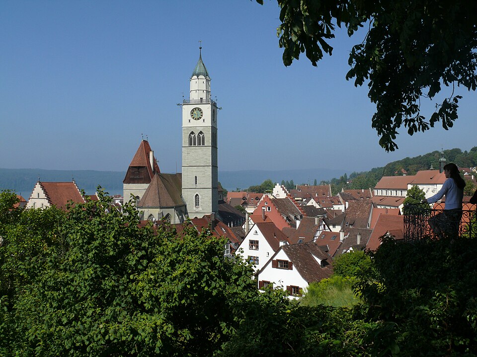 Überlingen - Altstadt - Ansicht vom Garten des Städtischen Museums