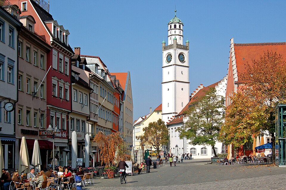 Ravensburg Blaserturm mit Waaghaus und Rathaus