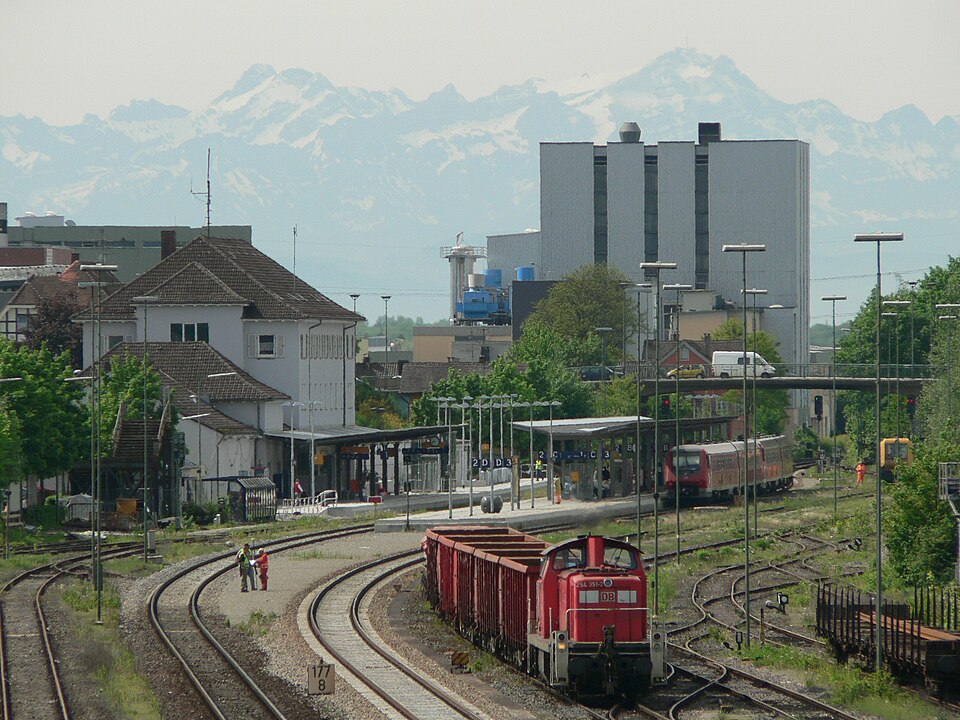 Bahnhof Ravensburg und Säntis