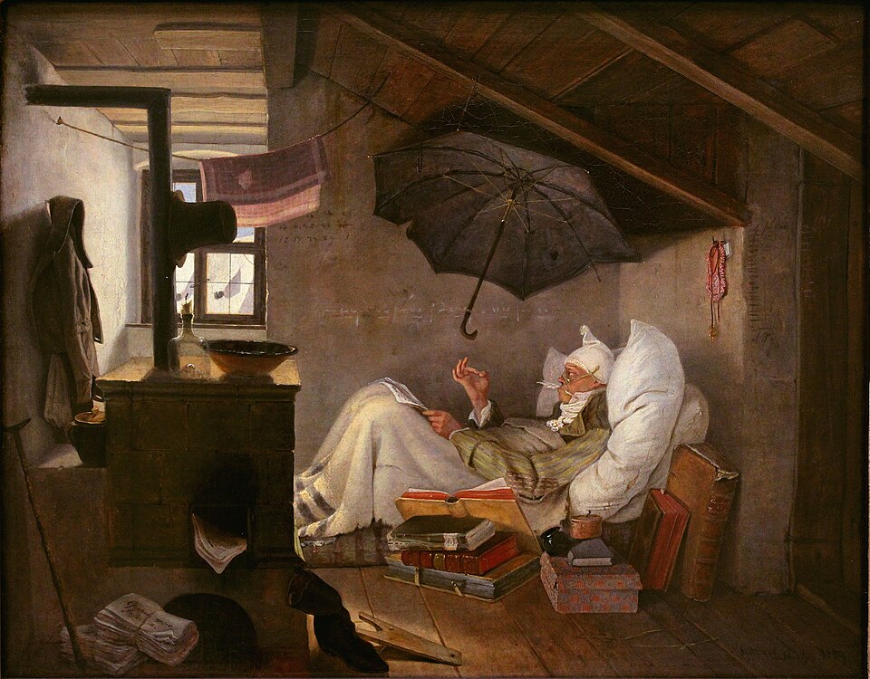 München: Carl Spitzweg - Der arme Poet (Neue Pinakothek)