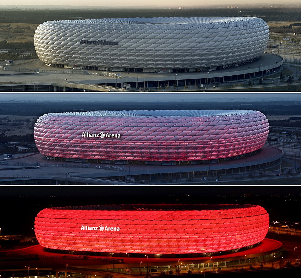 München: Allianz Arena zu verschiedenen Zeiten