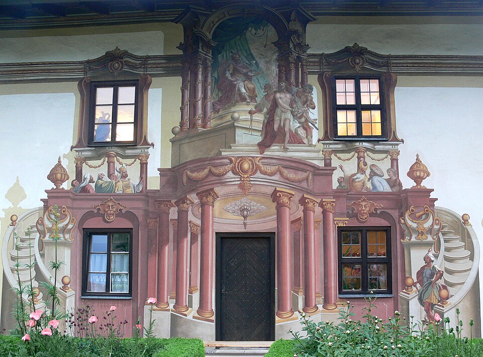 Oberammergau Pilatushaus Gartenfassade