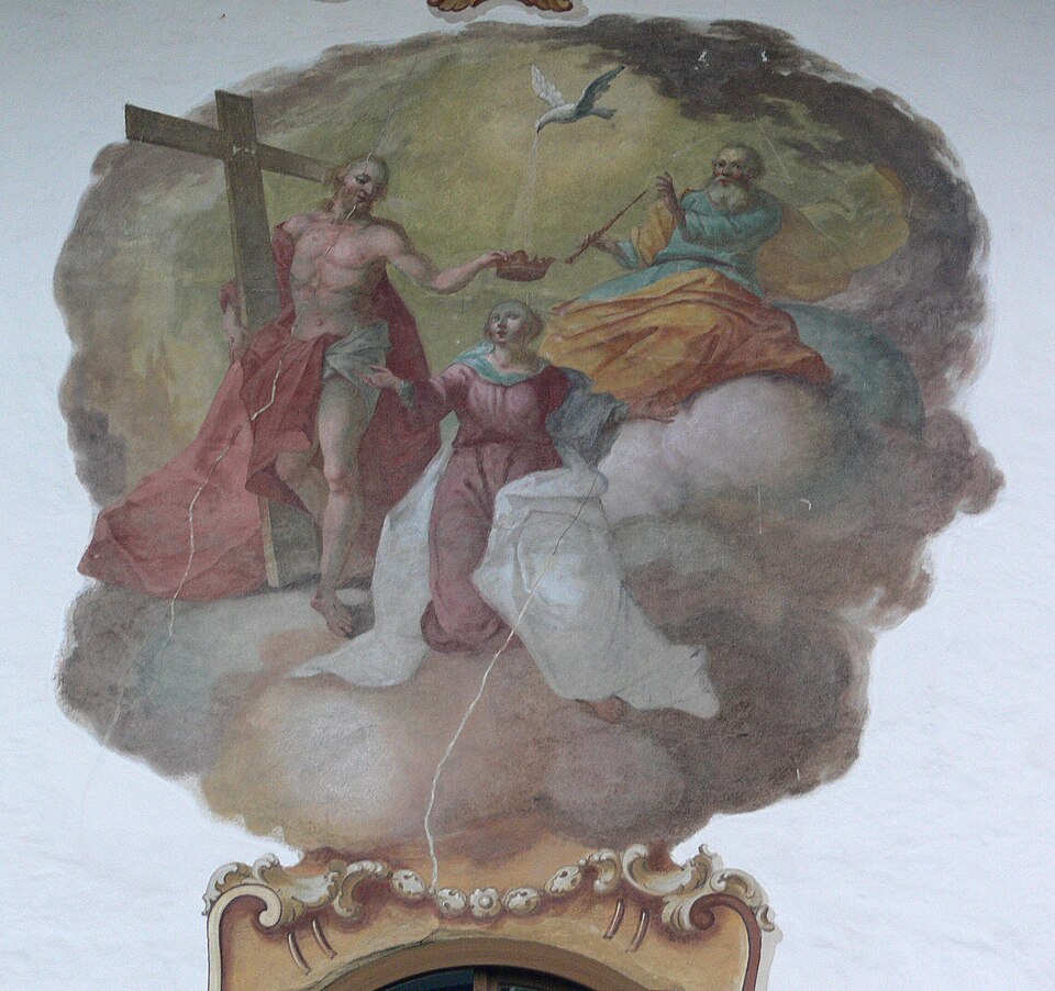 Oberammergau Lüftlmalerei Marienkrönung