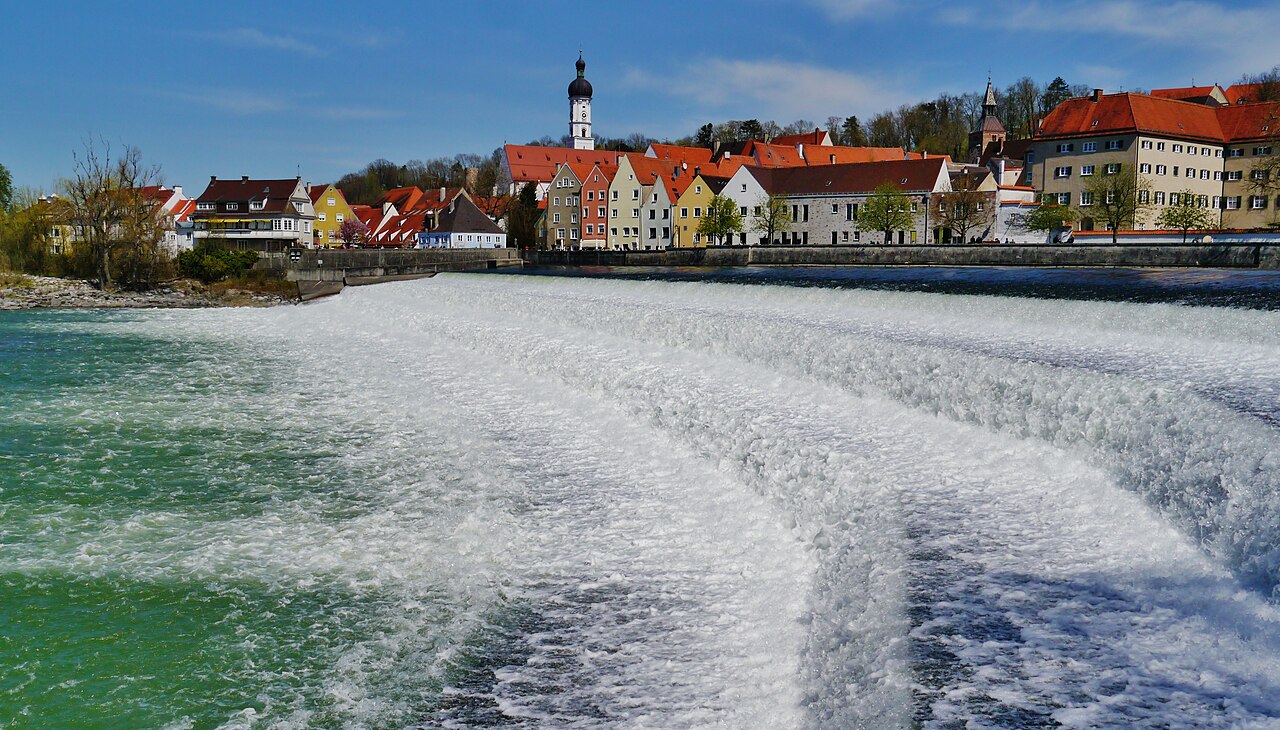 Landsberg am Lech: Lech Weir, Landsberg, Bavaria, Germany
