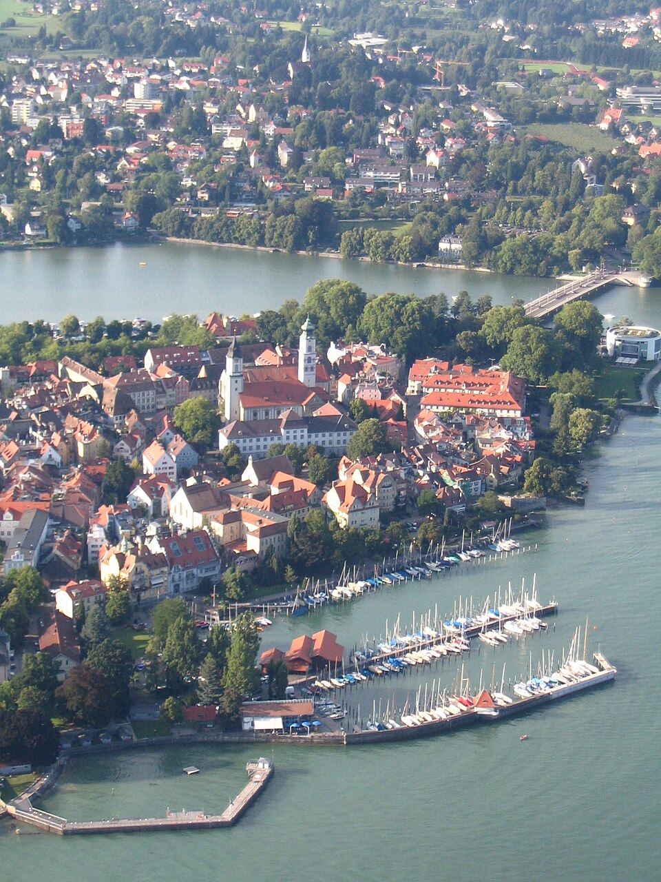 Lindau (Bodensee): Lindau Kirchen Luftbild
