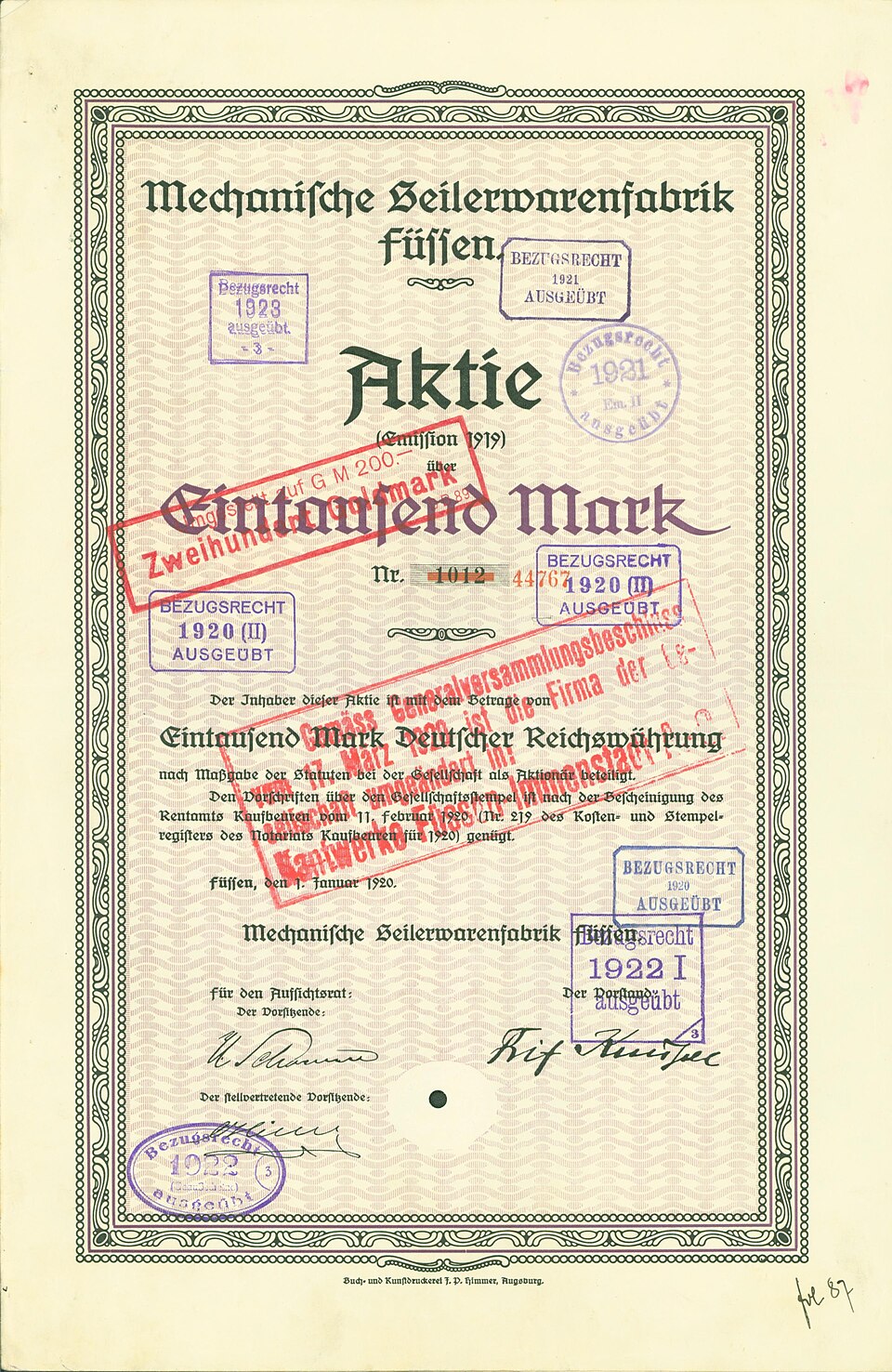 Mechanische Seilerwarenfabrik Füssen