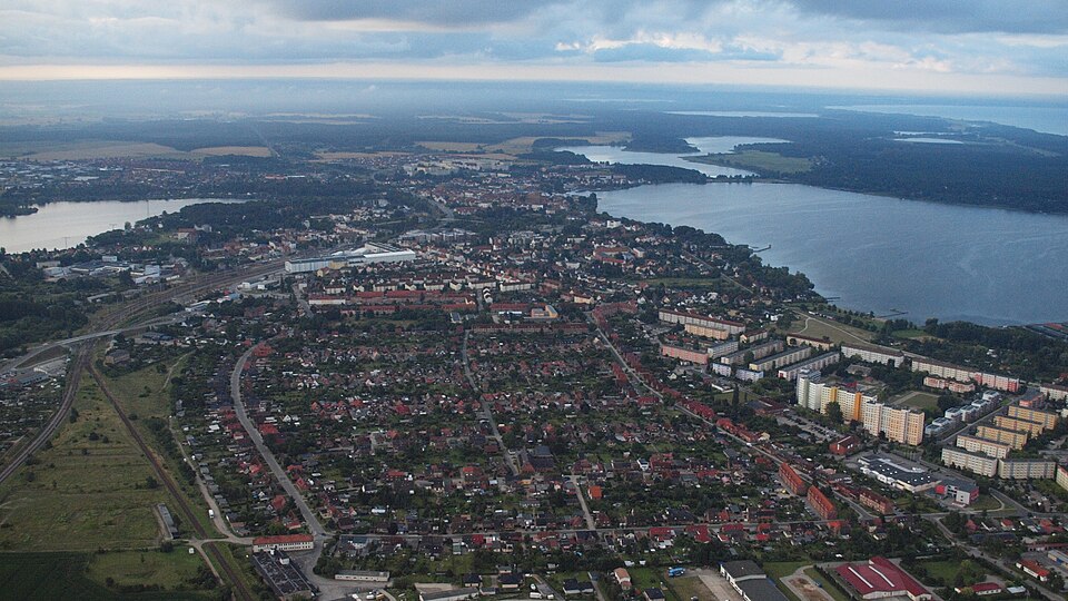 Waren (Müritz), Luftaufnahme