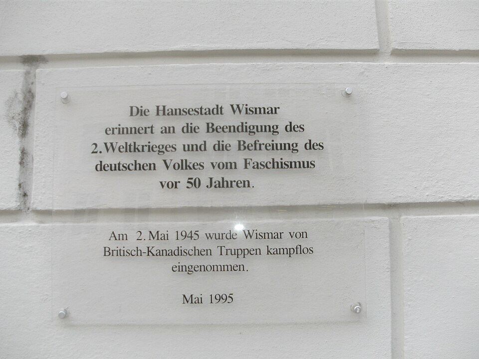 Wismar Rathaus Gedenktafel