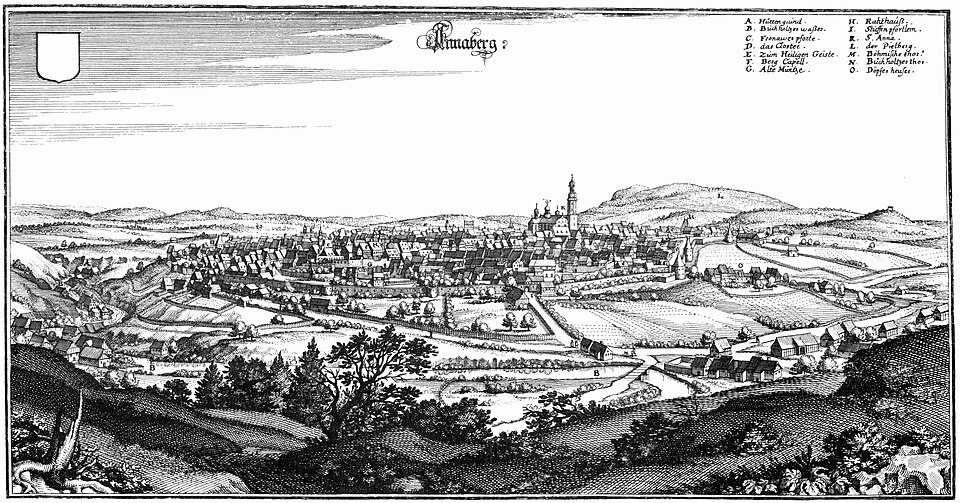 Annaberg-Buchholz: Annaberg-1650-Merian