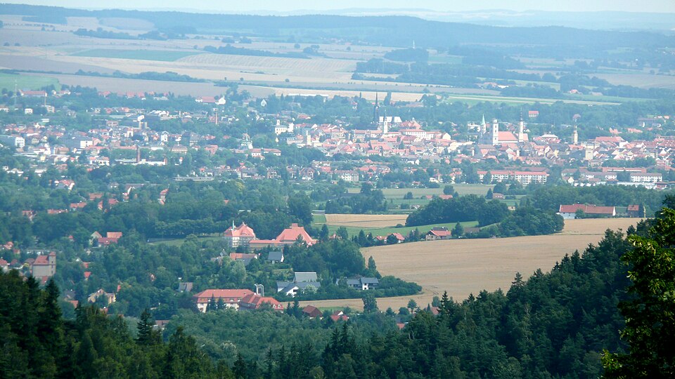 Blick auf Zittau von Oybin