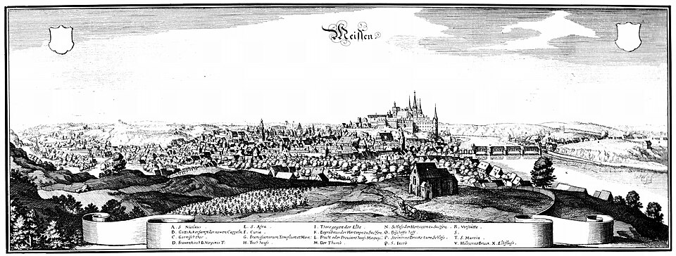 Meißen: Meissen-1650-Merian