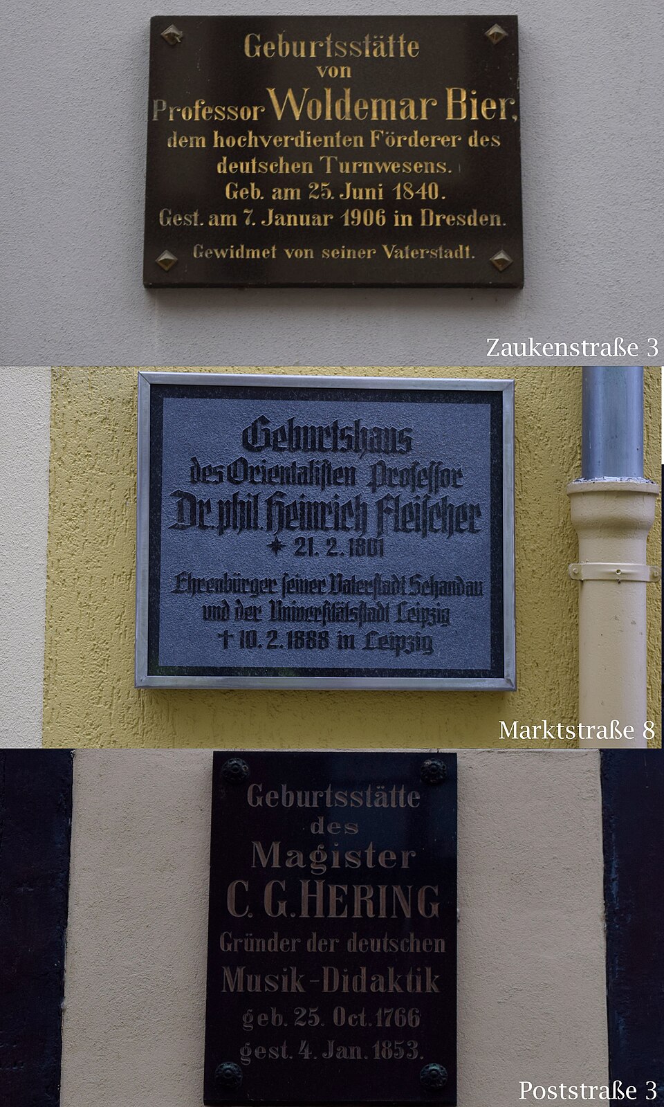 Bad Schandau: Gedenktafeln An Ehrenbürger der Stadt Schandau