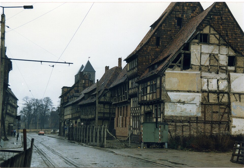 Fachwerkhäuser in Halberstadt, DDR-Zeit,