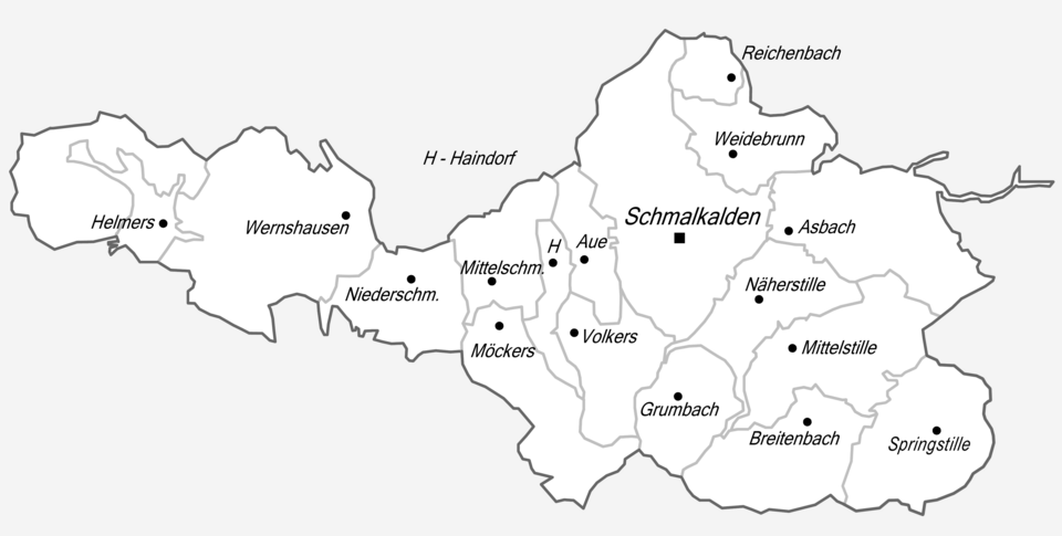 Schmalkalden Stadtgliederung