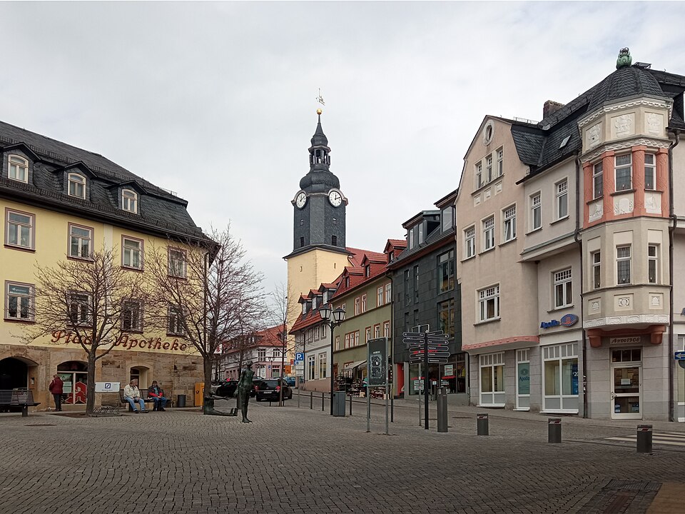 Ilmenau: Stadt-Apotheke, Stadtkirche St. Jakobus, Marktstraße